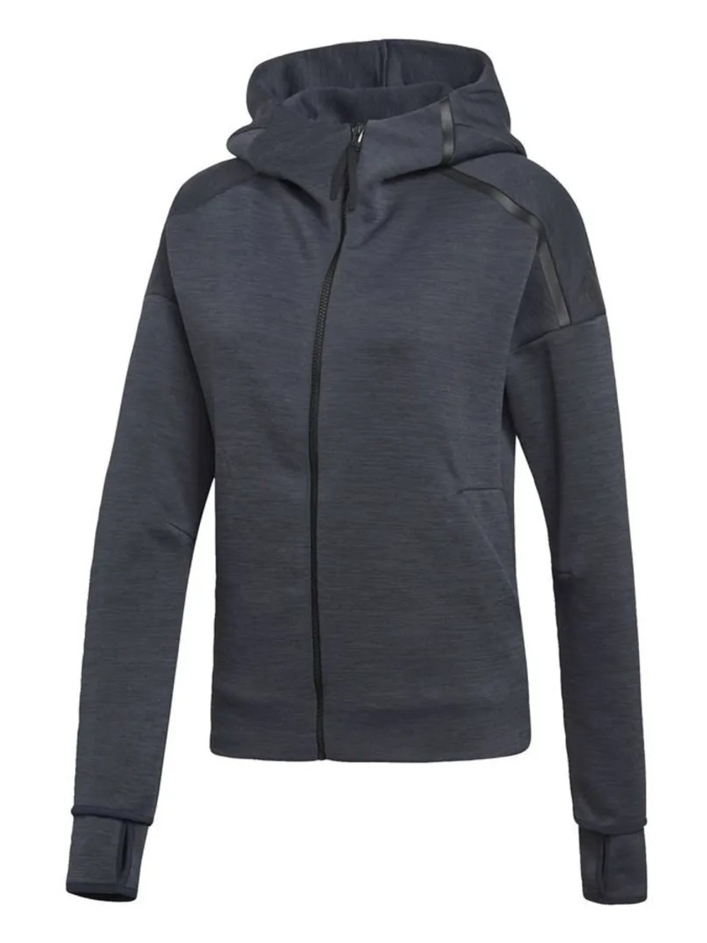 adidas Women's Dark Gray Hooded Zip Jacket